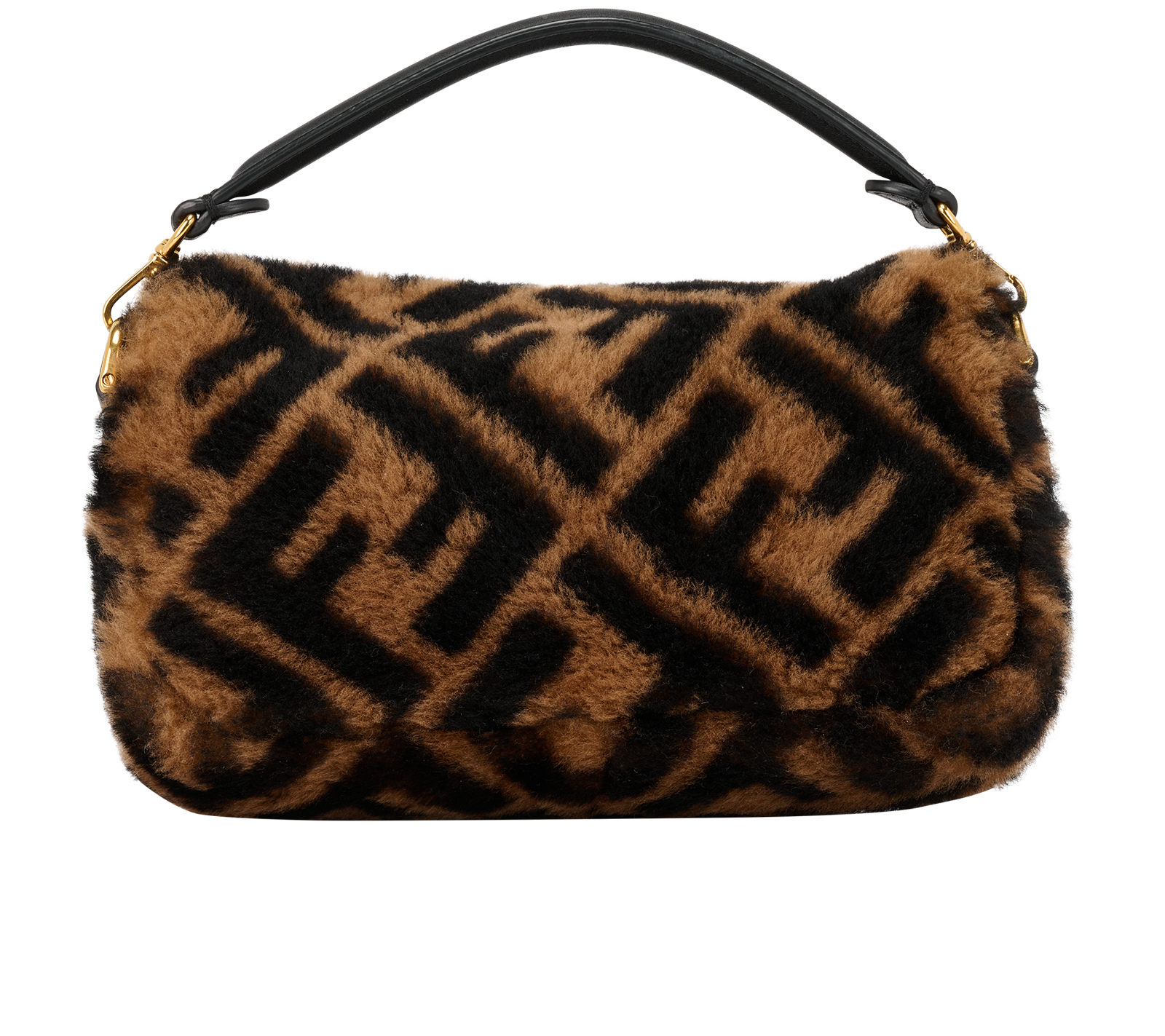Zucca Baguette, &pound;995, Handbags, Brown, Leather/Shearling, Back view